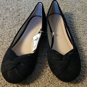 NWT Charlotte Russe Black Flats